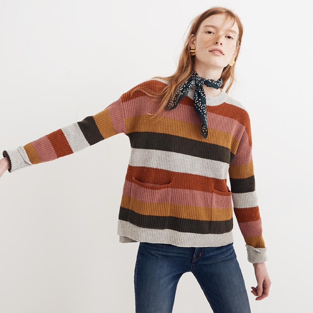 Madewell rainbow striped sweater